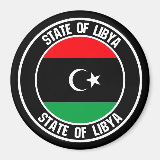 Libyen-Runde Magnet (Vorne)