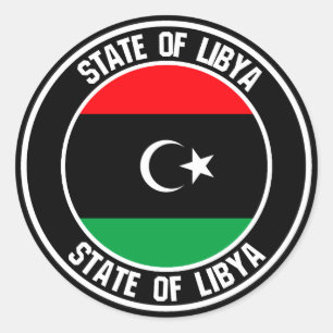 Libyen-Runde Runder Aufkleber