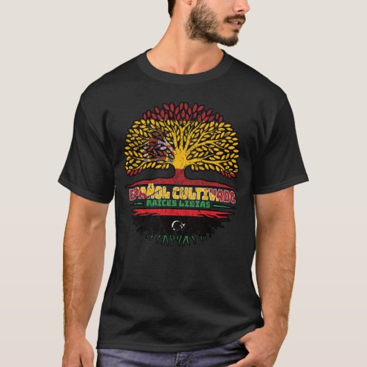 Libyen - Spanien - Roots-Flagge T-Shirt (Vorderseite)