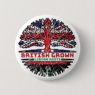 Libyen UK Vereinigtes Königreich British Tree Root Button