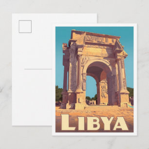 Libyen Vintage-Reisen Postkarte