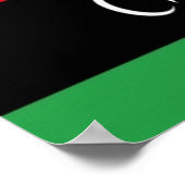 Libyen - Waving Flag - Poster (Ecke)