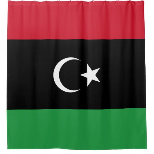 Libyenflagge Duschvorhang (Vorderseite)