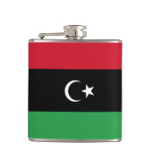 Libyenflagge Flachmann (Vorderseite)