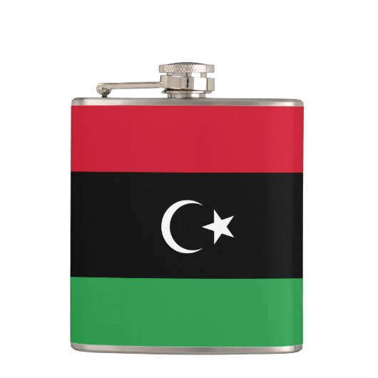 Libyenflagge Flachmann (Vorderseite)