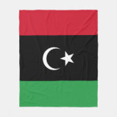 Libyenflagge Fleecedecke (Vorderseite)