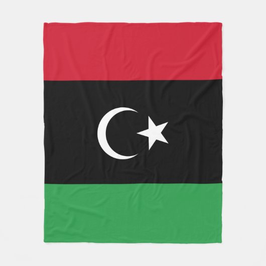 Libyenflagge Fleecedecke (Vorderseite)