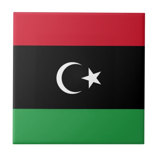 Libyenflagge Fliese (Vorderseite)
