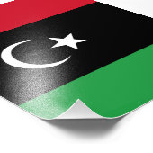Libyenflagge Fotodruck (Ecke)