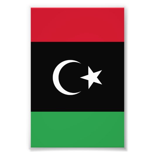 Libyenflagge Fotodruck (Vorne)