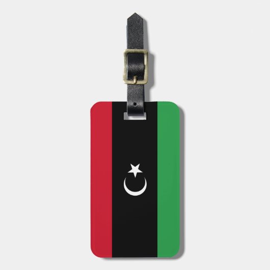 Libyenflagge Gepäckanhänger (Vorderseite vertikal)