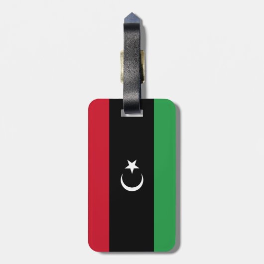 Libyenflagge Gepäckanhänger (Rückseite vertikal)