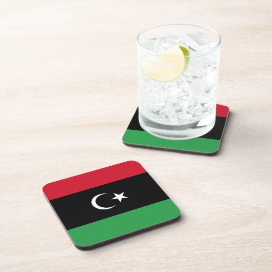 Libyenflagge Getränkeuntersetzer (Rechte Seite)