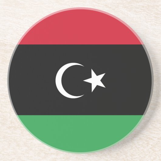 Libyenflagge Getränkeuntersetzer (Vorne)