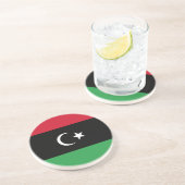 Libyenflagge Getränkeuntersetzer (Seite)