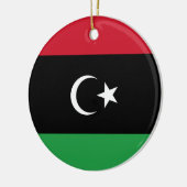 Libyenflagge Keramik Ornament (Links)