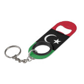 Libyenflagge Mini Flaschenöffner (Vorderseite Schrägansicht)