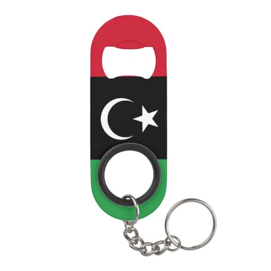 Libyenflagge Mini Flaschenöffner (Rückseite)