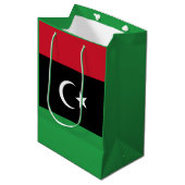 Libyenflagge Mittlere Geschenktüte (Vorderseite Schrägansicht)
