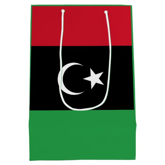 Libyenflagge Mittlere Geschenktüte (Rückseite)