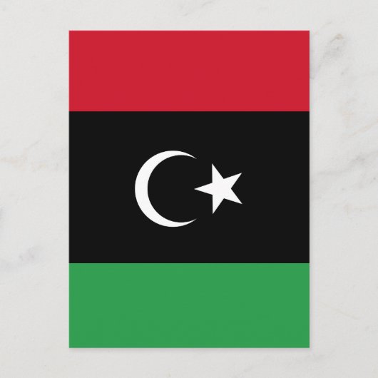Libyenflagge Postkarte (Vorderseite)