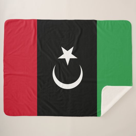 Libyenflagge Sherpadecke (Vorderseite (Horizontal))
