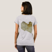 Libyenflaggen- und -karten-DK-T - Shirt (Schwarz voll)