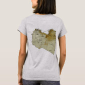 Libyenflaggen- und -karten-DK-T - Shirt (Rückseite)