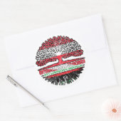 Libysch Libysch Österreichisch Österreich Baum Runder Aufkleber (Umschlag)