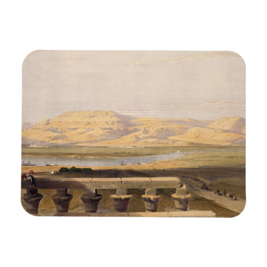 Libysche Bergkette aus dem Tempel von Luxor Magnet (Horizontal)