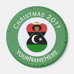 Libysche Engel Weihnachtsflagge Personalisiert Magnet