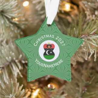 Libysche Engel-Weihnachtsflagge Personalisiert Ornament