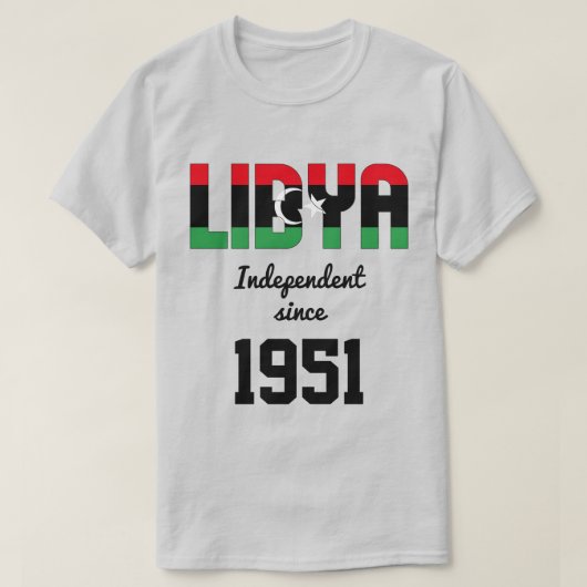 Libysche Feier zur Unabhängigkeit der Flagge T-Shirt (Design vorne)