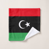 libysche Flagge Badhandtuch Set (Waschlappen)
