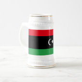 libysche Flagge Bierglas (Vorderseite Links)