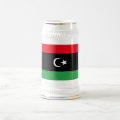 libysche Flagge Bierglas (Mittel)