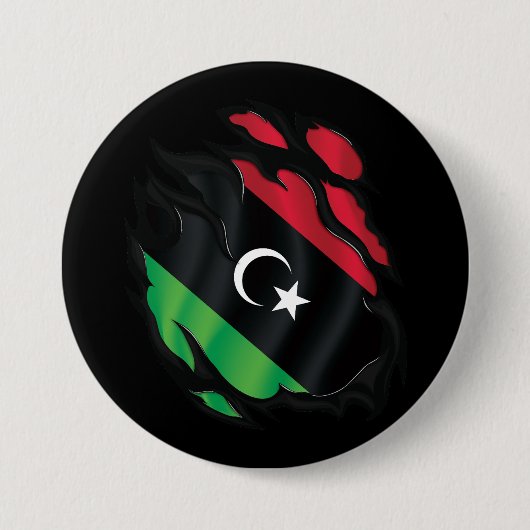 libysche Flagge Button (Vorderseite)
