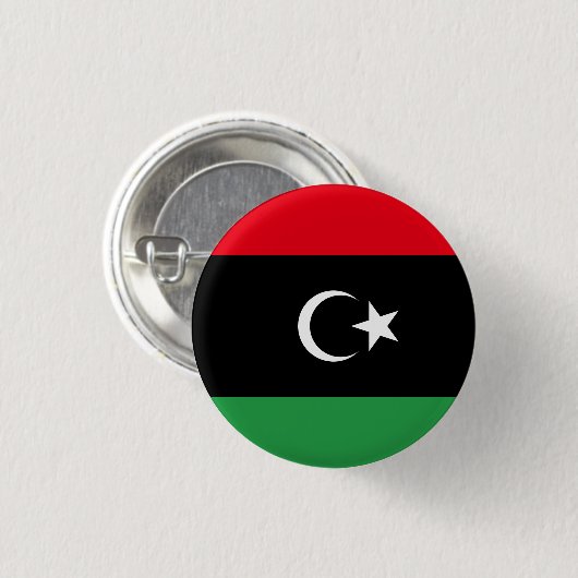 libysche Flagge Button (Vorne & Hinten)