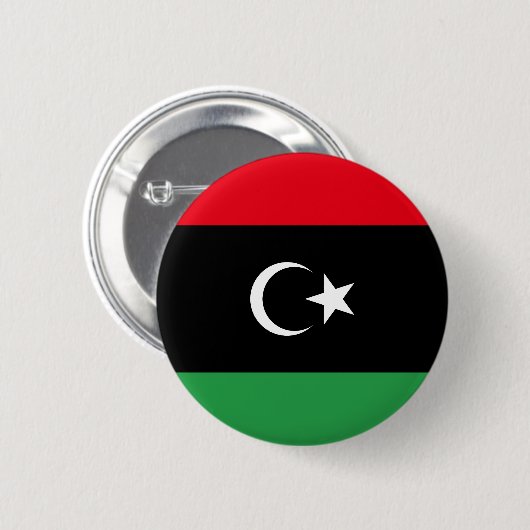 libysche Flagge Button (Vorne & Hinten)