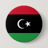 Libysche Flagge Button (Vorderseite)