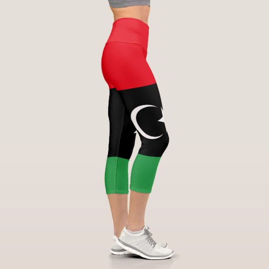 libysche Flagge Capri Leggings (Rechts)