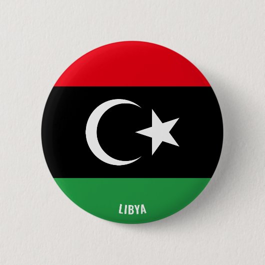 Libysche Flagge Charming Patriotic Button (Vorderseite)