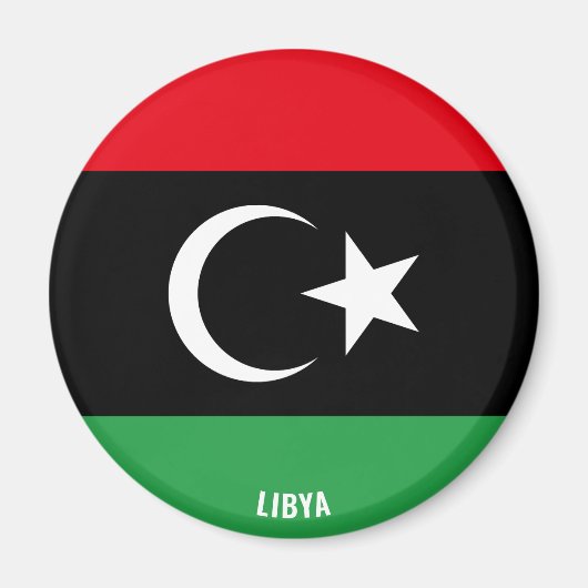 Libysche Flagge Charming Patriotic Magnet (Vorne)