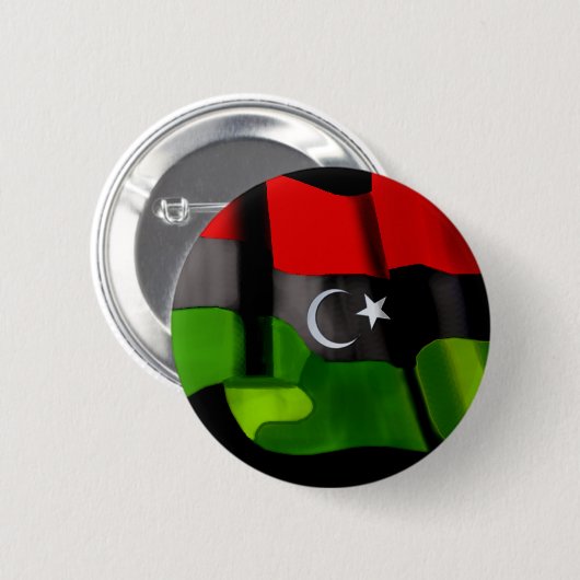 Libysche Flagge der Button (Vorne & Hinten)
