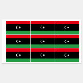 libysche Flagge Etiketten (Blatt)