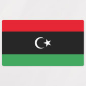 libysche Flagge Etiketten (Design 1)