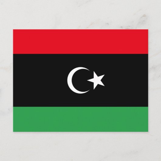 Libysche Flagge, Flagge Postkarte (Vorderseite)