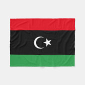 libysche Flagge Fleecedecke (Vorderseite (Horizontal))