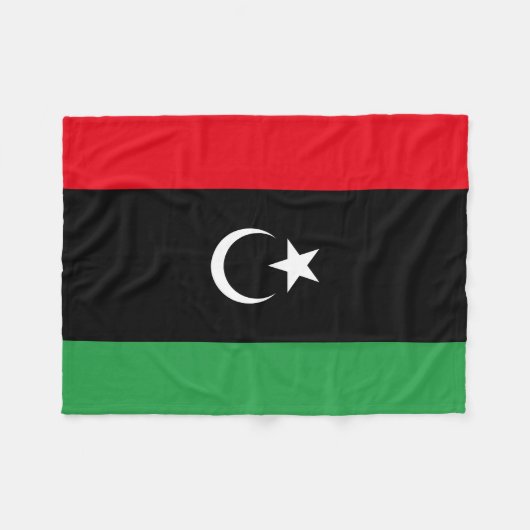 libysche Flagge Fleecedecke (Vorderseite (Horizontal))