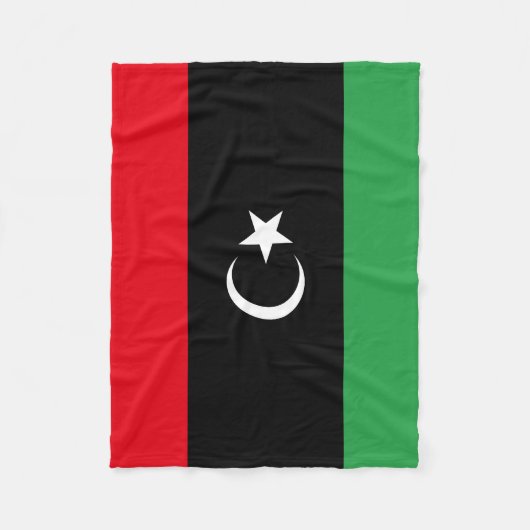 libysche Flagge Fleecedecke (Vorderseite)